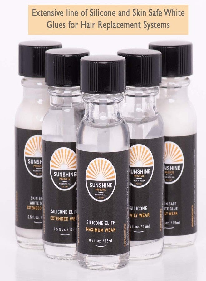 SUN SHINE Sunshine Bond Hair Replacement Adhesive - Daily Hold for Poly and Lace Hairpiece, Wig, Toupee Systems - Invisible, Waterproof Bonding Glue, Skin Safe Acrylic, White Glue, Silicone (Acrylic: 4oz) - Image 5